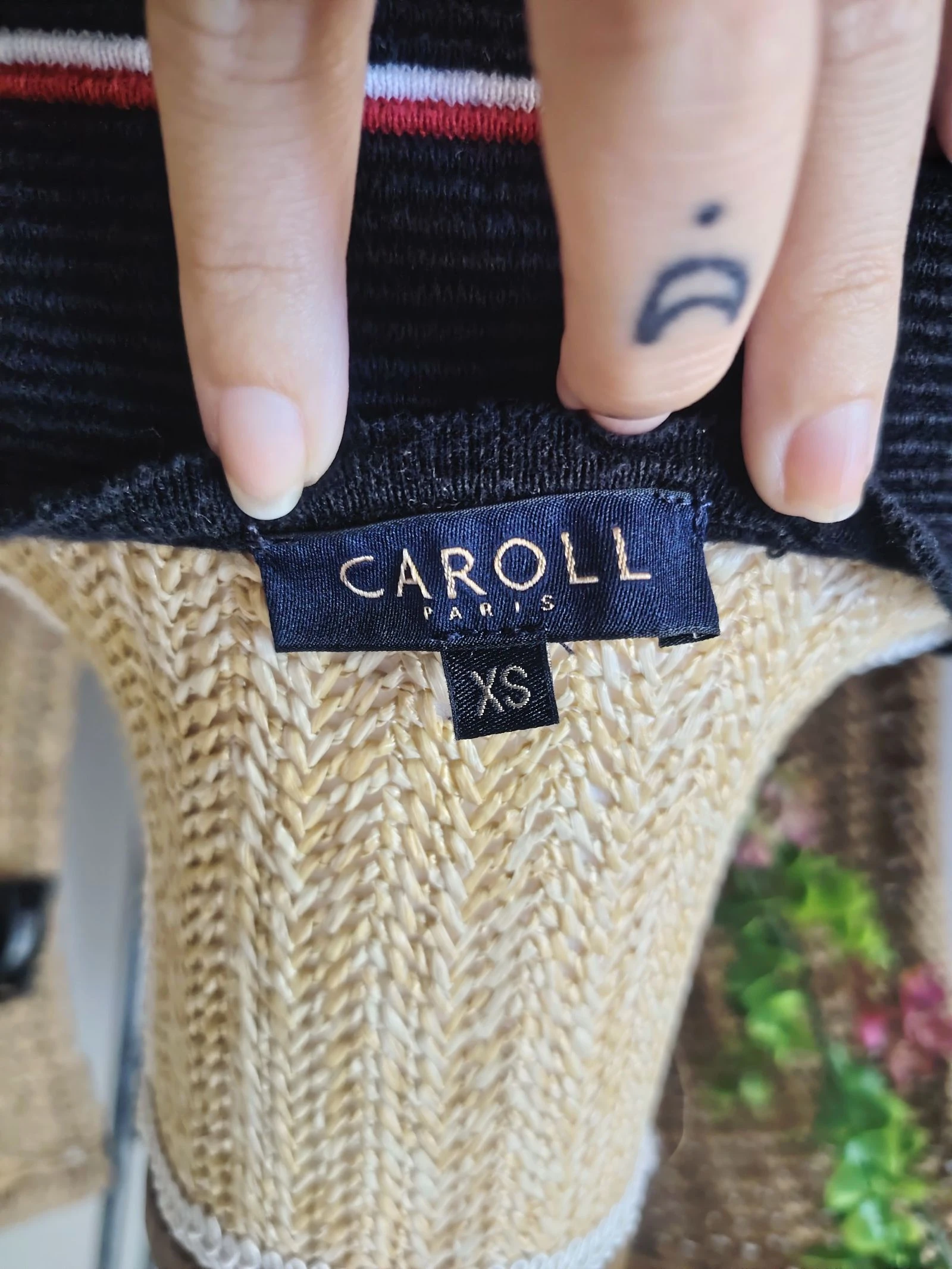 Zwarte gestreepte trui maat 34 Caroll – photo 9